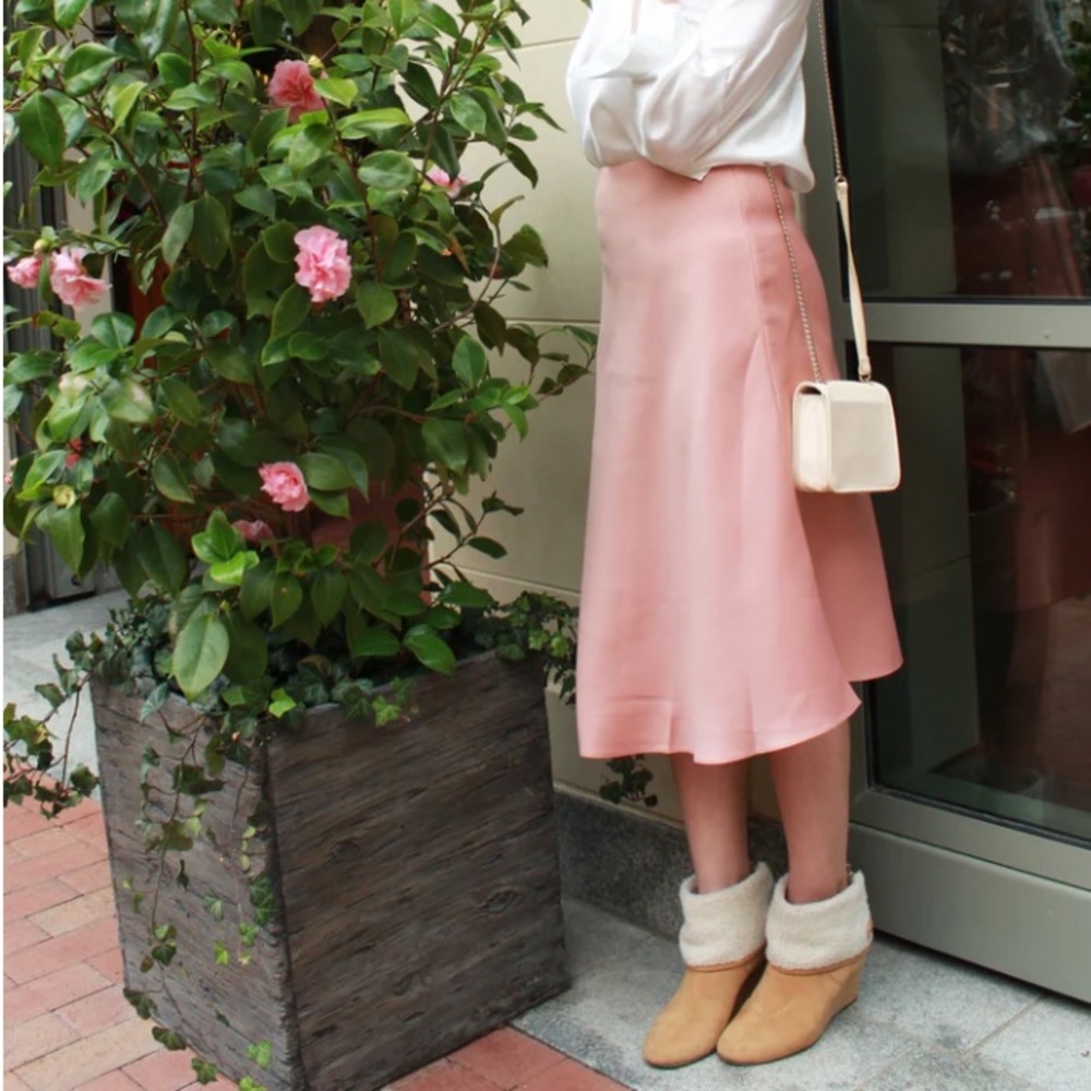 Pink Midi Vintage Vibe Skirt
